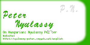 peter nyulassy business card